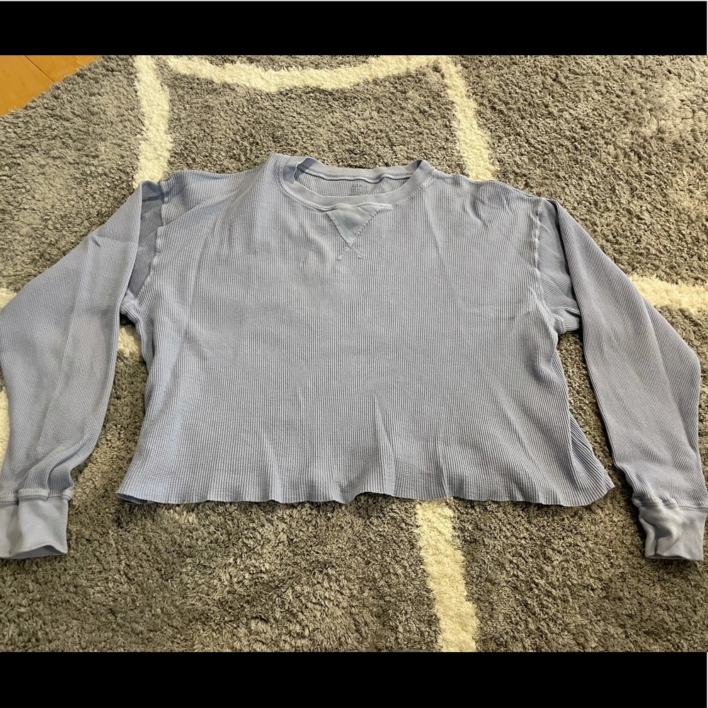 John Galt Light Blue Long Sleeve Top